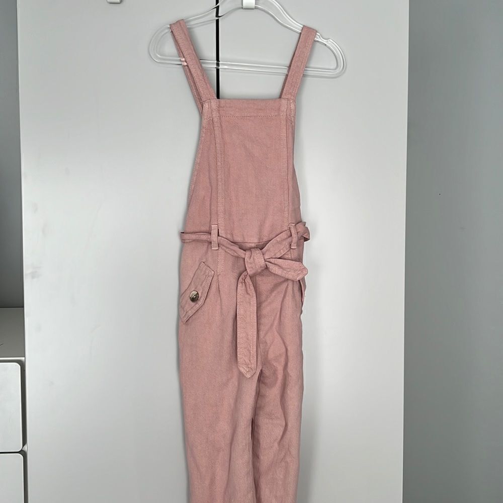Zara girl pink overalls 
